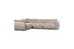 Miniatuur Hoekbank links 301 cm geweven stof naturel melange Baggy 1