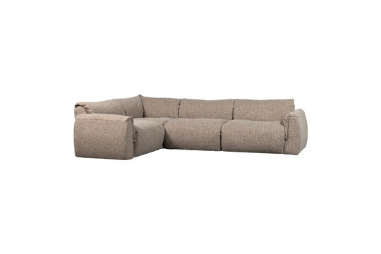 Hoekbank links geweven stof bruin melange Baggy Productfoto