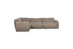 Miniatuur Hoekbank links geweven stof bruin melange Baggy 2