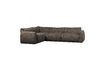 Miniatuur Hoekbank links geweven stof warmgrijs melange Baggy 1