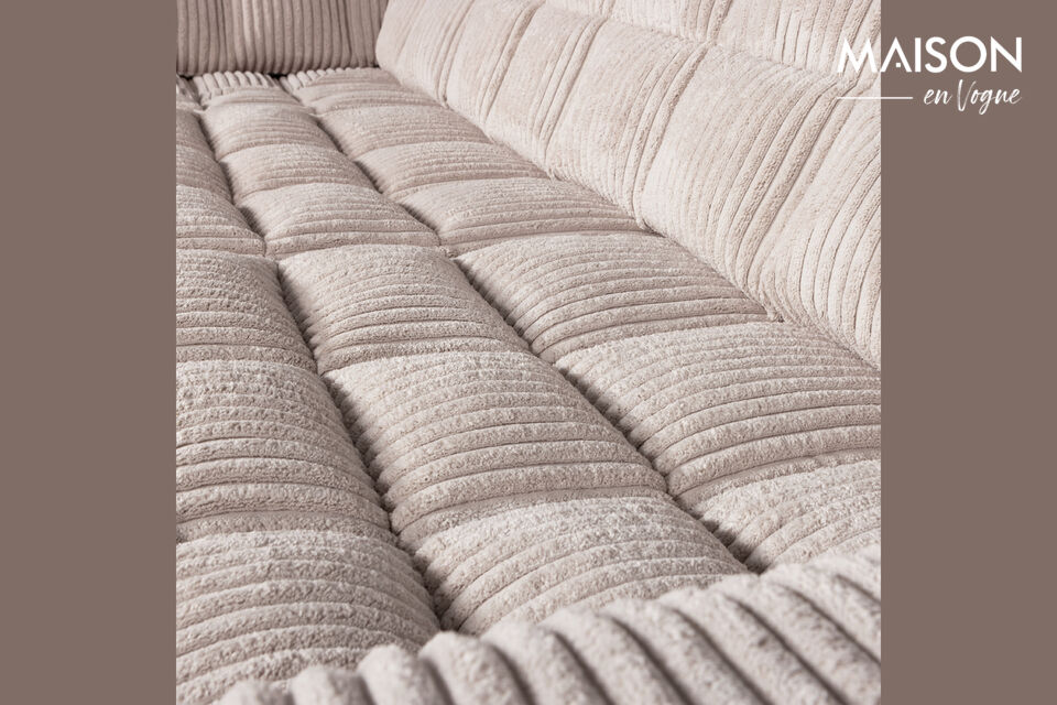 Het verfijnde lijnenspel van deze bank is direct herkenbaar en geeft je interieur een luxe touch