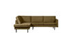 Miniatuur Hoekbank links structuur velvet brass RODEO 2