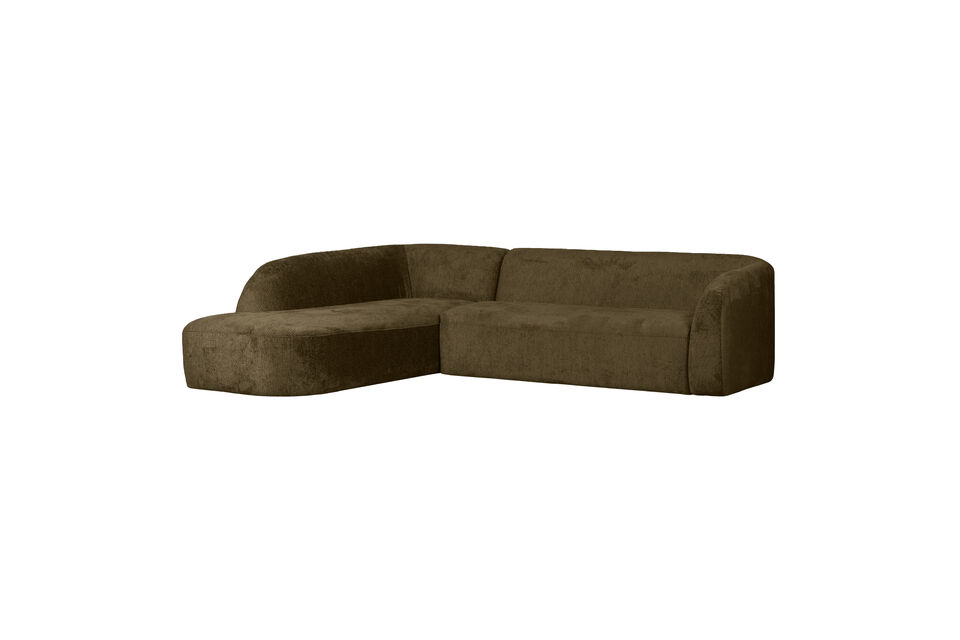Hoekbank links velvet Bonsai Sloping Woood