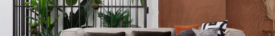 Benadrukte materialen Hoekbank met lichtgrijze stoffen bekleding Bean