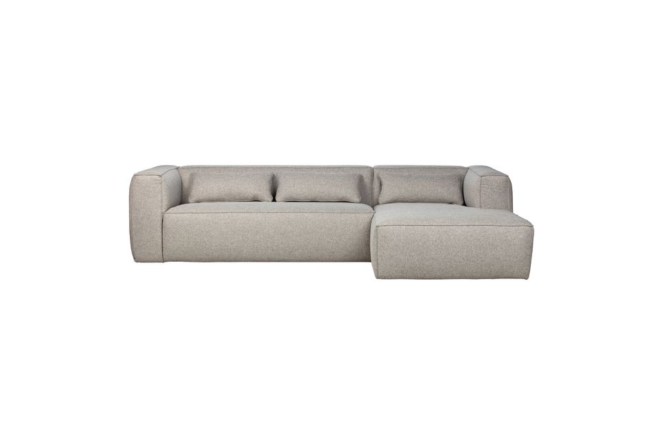 Hoekbank met lichtgrijze stoffen bekleding Bean Merken
