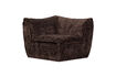 Miniatuur Hoekelement 96x96 cm 3d chenille donkerbruin Baggy 1