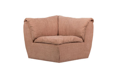 Hoekelement 96x96 cm Geweven Chenille Oudroze Baggy