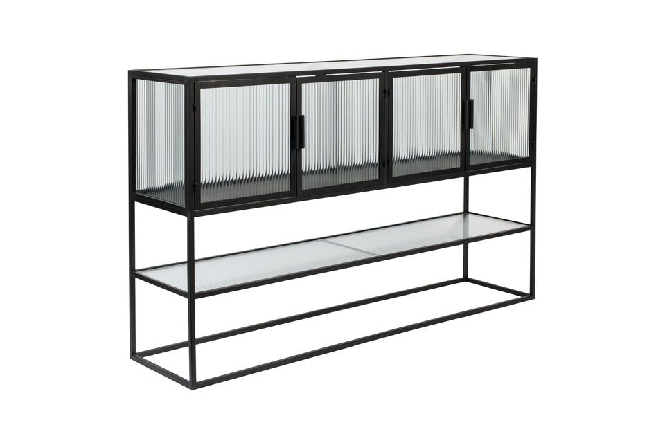 Hohes Sideboard aus schwarzem Eisen Boli DutchBone