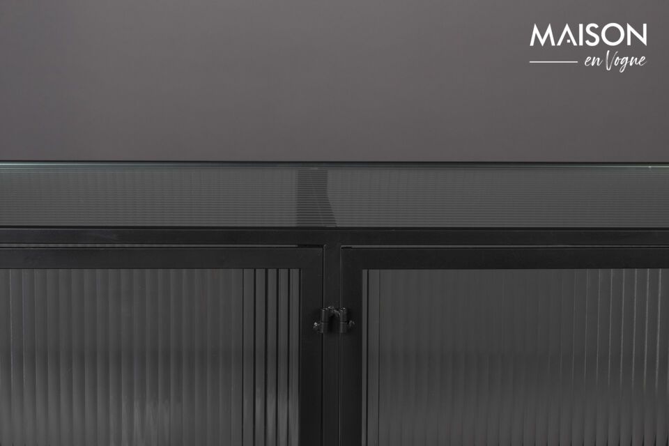 Hoog dressoir van zwart ijzer Boli - 7