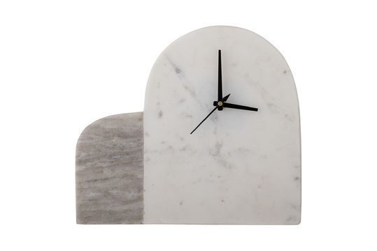 Horloge de table en marbre blanc Moria