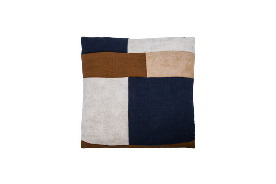 Housse de coussin 50x50 cm Coton Noir, Sable et Marron HDPatch