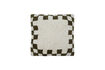 Miniature Housse de coussin 50x50 cm Coton Vert et Blanc cassé HDChess 1