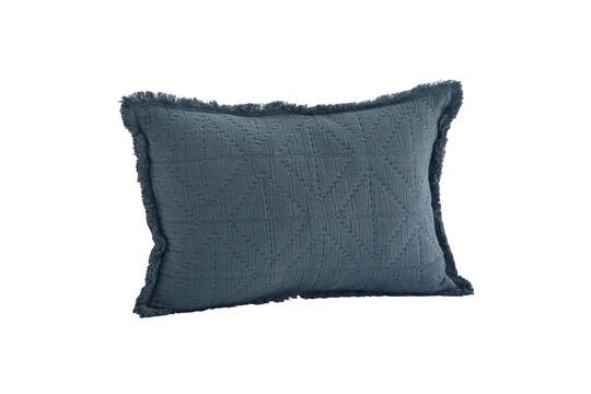 Housse de coussin en coton bleu Quilt