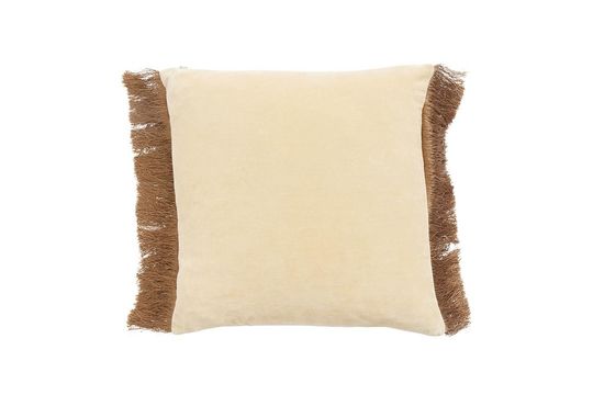 Housse de coussin en velours Feuchy jaune clair Détouré