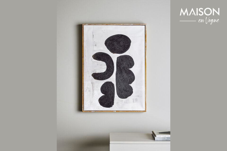 The Comma Illustration w/ Frame by Bloomingville is a minimal wall decoration with a strong graphic