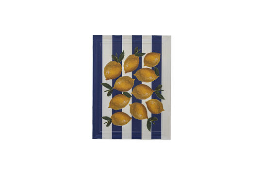 Illustrazione con cornice 30x40 cm in legno di abete multicolore Limone Foto ritagliata