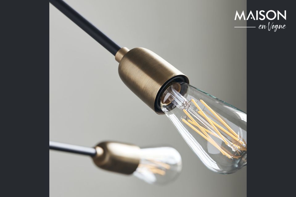 A ceiling light that is out of the ordinary