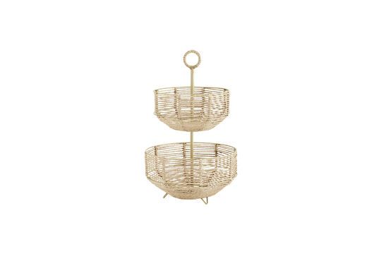 Iron and natural jute basket Jasket