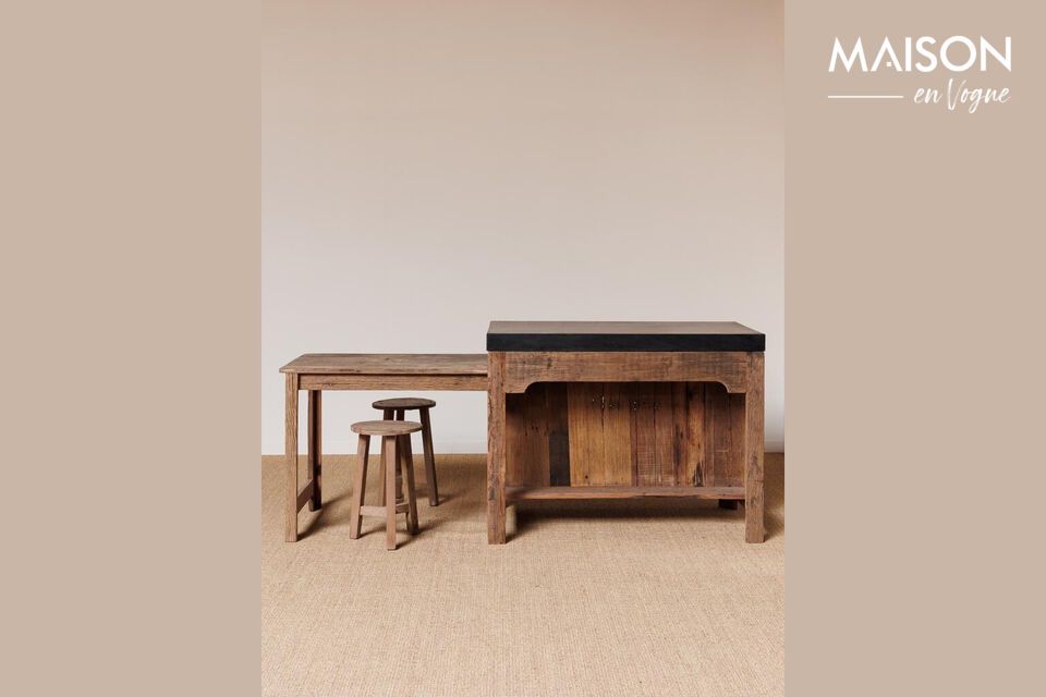 Redescubre la elegancia atemporal y la robustez de nuestra consola de madera reciclada
