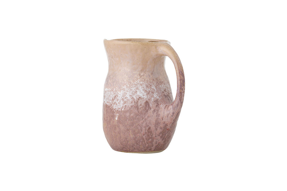 Jarra 22 cm de gres rosa Darlene - 5