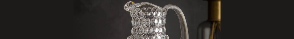 Descriptivo Materiales  Jarra de cristal transparente 2L Diamant