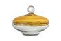 Miniature Jarre avec couvercle en verre jaune Danni Détouré