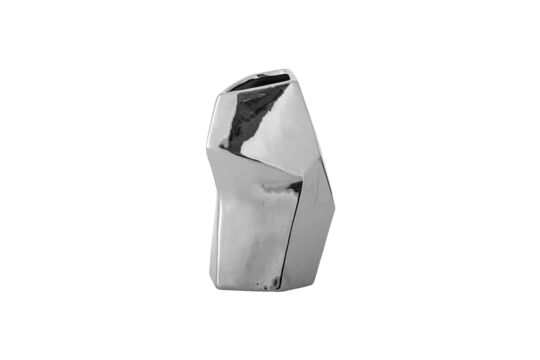 Jarrón D15xH23 cm de gres plateado Dimona Clipped