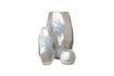 Miniatura Jarrón de cristal blanco Luster 2