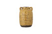 Miniatura Jarrón decorativo Ø18xH25,5 cm de terracota amarilla Rijad 1