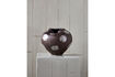 Miniatura Jarrón H 19 cm de gres marrón y blanco roto HDExpo 2