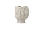 Miniatura Jarrón Ø21xH24 cm de gres blanco Adair Clipped