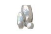 Miniatura Jarrón pequeño de cristal blanco Luster 2