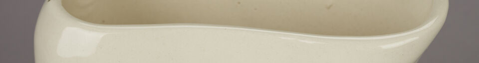 Descriptivo Materiales Jarrón S de cerámica beige Edna