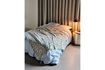 Miniature Jeté de lit 220 x 140 cm en coton écru et kaki HDMori 2