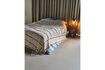 Miniature Jeté de lit 250x250 cm en coton blanc cassé et rouge Nula 2