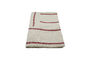 Miniature Jeté de lit 250x250 cm en coton blanc cassé et rouge Nula Détouré