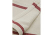 Miniature Jeté de lit 250x250 cm en coton blanc cassé et rouge Nula 3