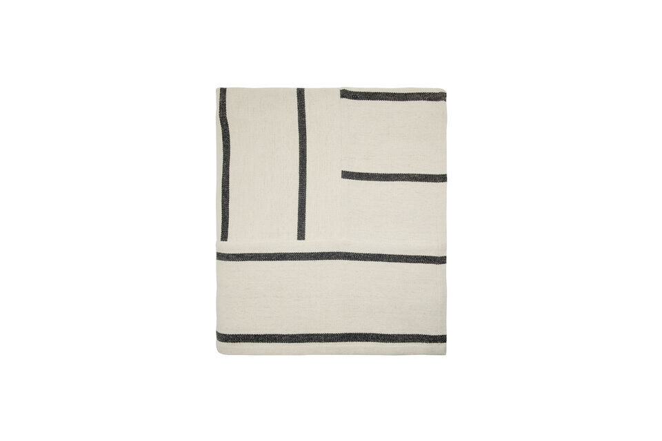 Jeté de lit 250x250 cm en coton brun foncé Nula House Doctor
