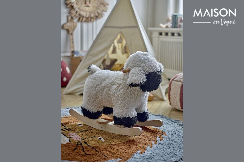 Jouet à bascule en tissu blanc Dolly Bloomingville