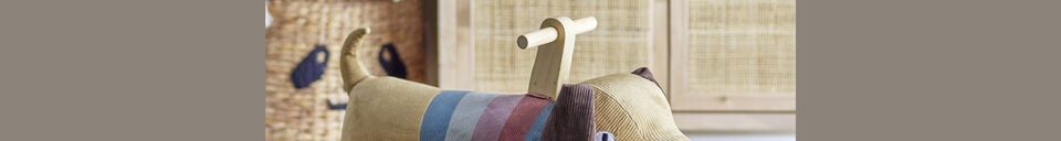 Mise en avant matière Jouet à bascule en tissu marron Charlie