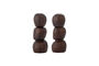 Miniatura Juego de 2 molinillos de sal y pimienta de acacia marrón Salvi Clipped