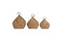 Miniatura Juego de 3 cestas de pino beige Conical Clipped