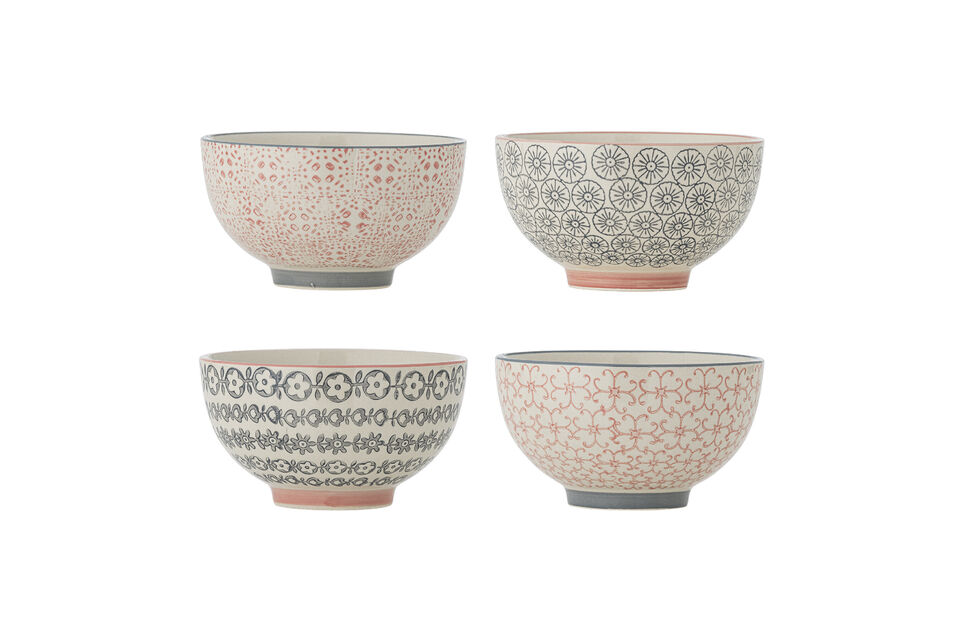 Juego de 4 boles Ø13,5 cm de gres multicolor Cécile Bloomingville
