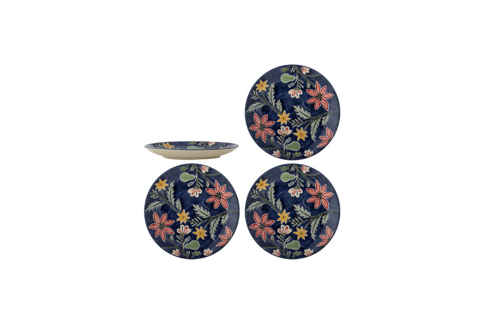 Juego de 4 platos D20,5 cm de gres multicolor Meredith Marcas