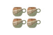 Miniatura Juego de 4 tazas de gres verde Paula 1