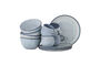 Miniatura Juego de desayuno 12 piezas de gres azul Sandrine Clipped