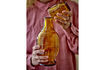 Miniaturansicht Karaffe und Glas (2er-Set) aus gelbem Glas Theon 3