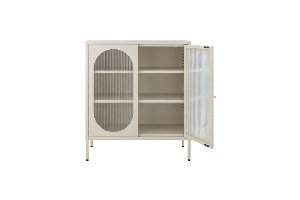 Kast 80x90 cm van ijzer en glas Nature Salvo - 6