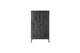 Miniatuur Kast 85x150 cm van zwart mahoniehout en rotan Marikka Productfoto