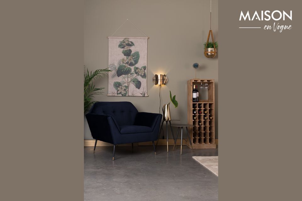 Kate Deep blue armchair DutchBone